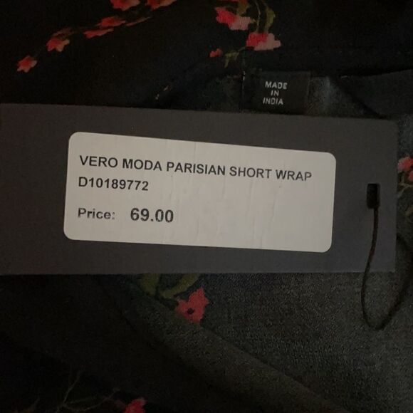 Vero Moda Parisan Short Wrap Long Sleeve Dress Size Small - Picture 10 of 16